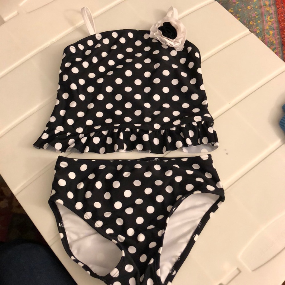 Polka dot bathing suit tankini